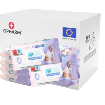 Chusteczki nawilżane dla dzieci Fifi Wipes 10x80 szt.