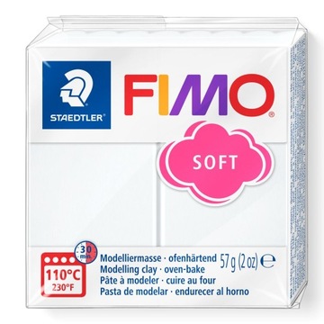MASA MODELINA MODELARSKA FIMO SOFT BIAŁA