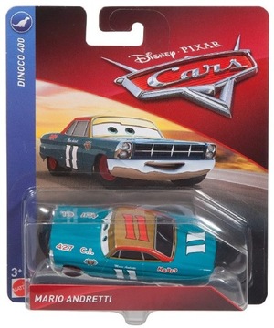 MARIO ANDRETTI Dinoco 400 Auta Cars Disney Mattel