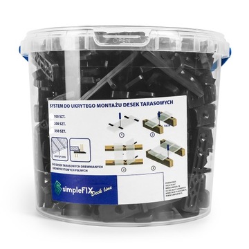 Podkładki do ukrytego montażu desek tarasowych 400 sztuk, ukryty montaż