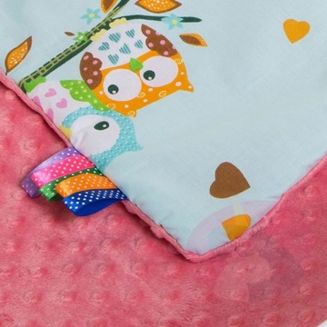 Плед MINKY, двусторонний, 100х75 + хлопок, много узоров