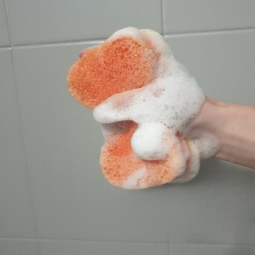 АНТИЦЕЛЛЮЛИТНАЯ ГУБКА ДЛЯ ВАННЫ, МАССАЖНАЯ, ПИЛИНГ, МЫТЬЕ ТЕЛА, 2-СЛОЙНАЯ, БОЛЬШАЯ