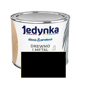 JEDYNKA EMALIA DO DREWNA METALU 0,7L CZARNY POŁYSK