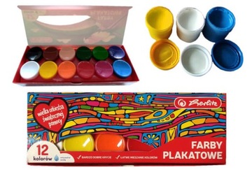 Farby plakatowe Herlitz 12 szt. x 20 ml