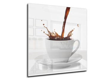 panel szklany między meble dekor 60x70 kawa
