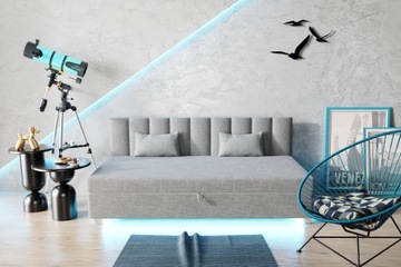 Tapczan Łóżko młodzieżowe z materacem + Led 110 cm