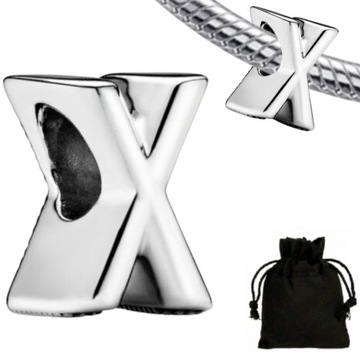 CHARMS ZAWIESZKA LITERA X LITERKA + WORECZEK