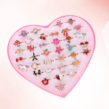 KORALIKI PIERŚCIONKI dla dzieci różne wzory wielu odmian narodowych | 36 szt.