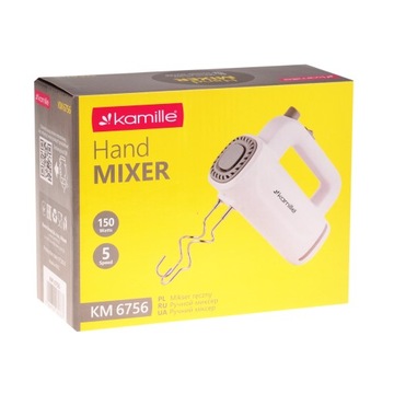 РУЧНОЙ МИКСЕР КУХОННЫЙ ПРОЦЕССОР МОЩНЫЙ 5 ПЕРЕДАЧ 4 КОНЦА KAMILLE