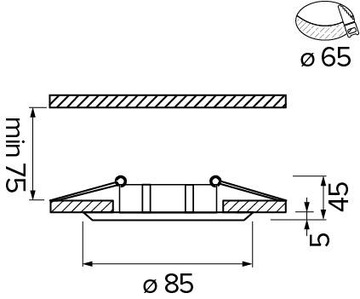 Крепление круглое фиксированное, литое DIO DS02B-C