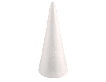 Stożek styropianowy 25cm ozdoba choinka styropian