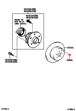 ПРОБКА ТОРМОЗНОГО ДИСКА TOYOTA AVENSIS COROLLA