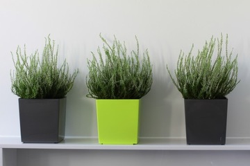 Цветочный горшок-ламела JUKA 40x40см КРЕМ глянец