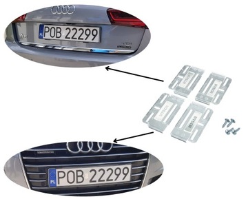 4 шт. Безрамные держатели номерных знаков для автомобилей VW Audi BMW