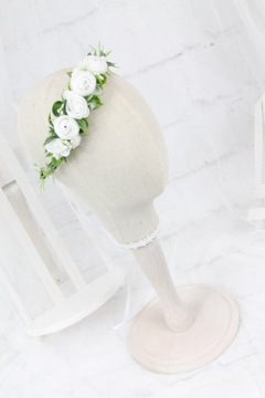 Асимметричный венок для причастия для волос с цветочными луковицами