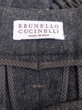 BRUNELLO CUCINELLI SPODNIE damskie szare 36