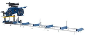 Бензиновая ленточная пила BERNARDO для распиловки древесины.