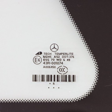 MERCEDES GL X164 SKLO (OKNO) KAROSERIE LEVÝ ZADNÍ AS2