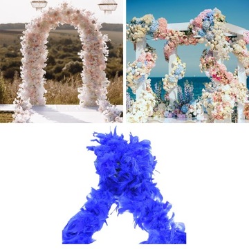 Карнавальный шарф для вечеринок, Шарф с перьями, Боа из перьев, Перья темно-синие