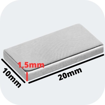 Strople Neodym Magne очень сильная Reirpon Flat 20x10x1,5 мм сильна