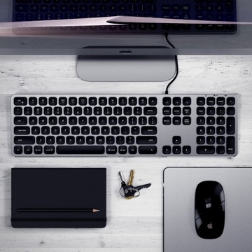 Алюминиевая проводная USB-клавиатура SATECHI для Apple MAC