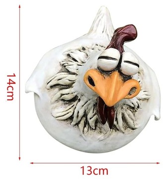 Украшение сада фигурка курица на заборе