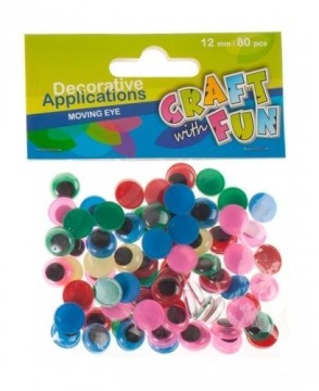 Прикраси декоративні самоклеючі Очі 12 мм CRAFT WITH FUN 290110