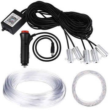 EL WIRE LED RGB ВОЛОКОННО-ОПТИЧЕСКИЙ ВОКРУГ ПУЛЬТА ДИСТАНЦИОННОГО УПРАВЛЕНИЯ 6М