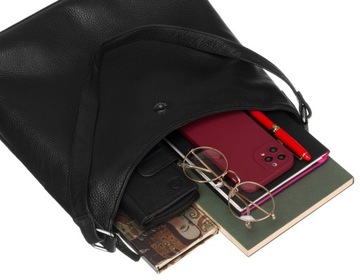 Skórzana torebka damska w zestawie z portfelem Peterson