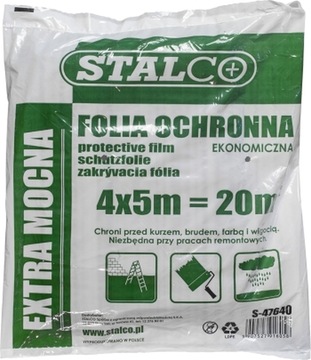 Folia Malarska Ochronna Budowlana Extra Mocna 4x5m