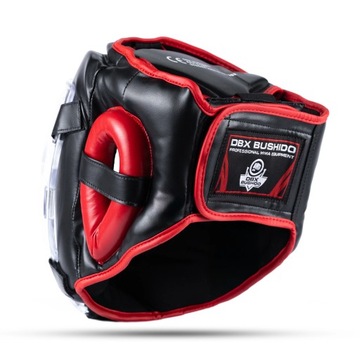 KASK BOKSERSKI TRENINGOWY SPARINGOWY Z MASKĄ KRATĄ BEZPIECZNY BUSHIDO L