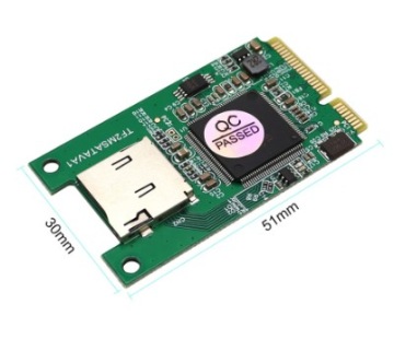 Переходник с Micro SD TF на Mini PCI-E mSATA SSD