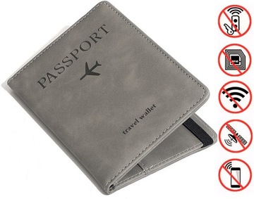 PODRÓŻNE ETUI PORTFEL NA PASZPORT DOWÓD OSOBISTY RFID ANTYKRADZIEŻOWY