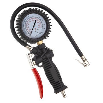 ПИСТОЛЕТ ДЛЯ НАКАЧАНИЯ ШИН С МАНОМЕТРОМ 12 БАР, СЛИВНЫМ КЛАПАНОМ, ЧАСАМИ, БОЛЬШОЙ XL