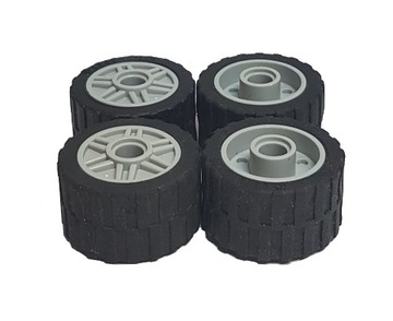 LEGO 4X KOŁO 55981 FELGA J.SZARA 89201 OPONA 24x14
