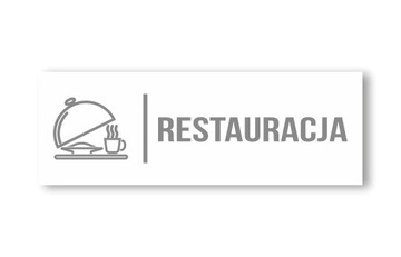 Tabliczka Informacyjna Restauracja 20x7 PCV 3mm UV