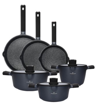ZWIEGER VESNA ZESTAW GARNKI PATELNIE 9 EL INDUKCJA