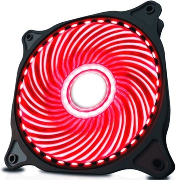 Wentylator Genesis 120 x 120 mm 12cm LED Czerwony