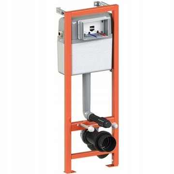 Комплект для унитаза, РАМКА ВСТРОЕННОГО МОНТАЖА, БЕЛАЯ кнопка + ЧАША