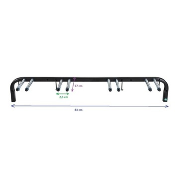 НАСТЕННАЯ ВЕШАЛКА N3 С ПОДНОСКОЙ ДЛЯ 4 ПАР ЛЫЖ