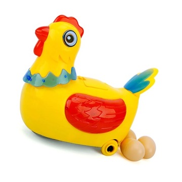 Electric Hen Laying Eggs Chicken Colorful Light Music Interactive Toys Pass