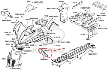 LEWA OSŁONA WAHACZA PRZÓD PRZEDNIEGO Kymco MAXXER 450cc
