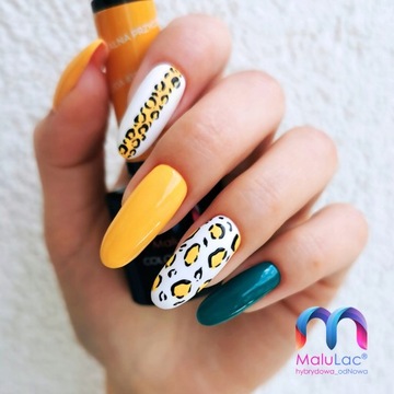 MaluLac Zestaw 5x lakier hybrydowy + 5x pilnik łódka 100/180 gratis