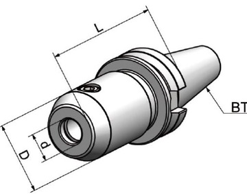Цанговый патрон Weldon 16 мм BT40 63 РУЧКА