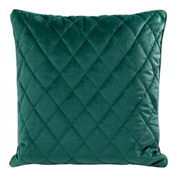 TURKUSOWA POSZEWKA Z WELWETU PIKOWANA W KARO 45x45