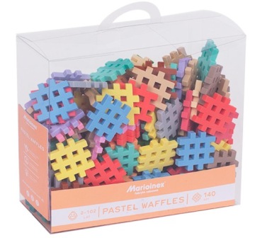 MARIOINEX KLOCKI MINI WAFFLE WAFLE 140 EL. PASTEL
