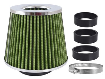 KUŽELOVÝ FILTR VZDUCHU KUŽEL DO 240KM + REDUKCE 76-60MM ZELENÝ