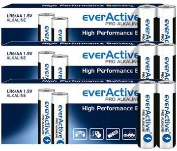 30x BATERIE ALKALICZNE LR06 AA R6 EVERACTIVE PRO
