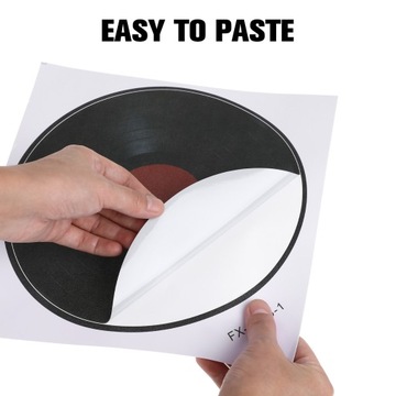 NAKLEJKI NA ŚCIANĘ Z WINYLOWYCH PŁYT STYL RETRO DEKORACJA WNĘTRZA