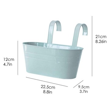 3шт металлические подвесные цветочные горшки для балконных плантаторов настенные перила украшения